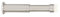 EVI HERRAJES Adjustable Brass Wall Door Stopper, Installation with Screw on Threaded Base (Stainless Steel - White Silicone)