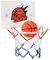 Outtybrave Mini Juego de Baloncesto con Tablero Dentro de Mini Aro de Baloncesto en la Sala de Oficina Habitación Jardín Aro Baloncesto para Niños