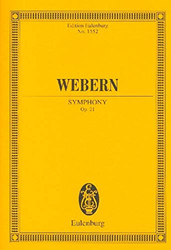 Webern, Anton von: Sinfonie op.21 : für Orchester Studienpartitur