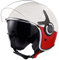 Jethelm Vespa VJ - Weiß - Rot