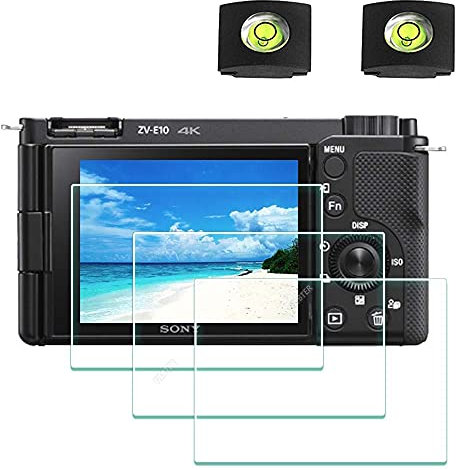 ULBTER Protezione Pellicola per Sony Alpha ZV-E10 ZVE10 ZV-1F ZV1F Protettore schermo Vetro Temperato 0,3 mm Durezza 9H Antigraffio Anti-impronte Anti-acqua Anti-polvere [3 pezzi]