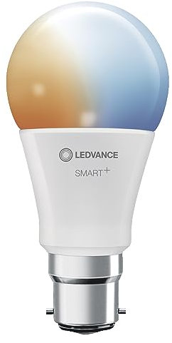 LEDVANCE Lámpara LED inteligente con tecnología WiFi, base B22d, regulable, color de luz cambiante (2700-6500K), reemplazo de 60W, SMART+ WiFi Classic Tunable White, paquete de 3