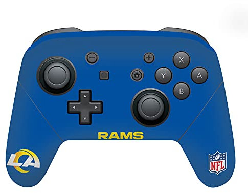Head Case Designs Licenza Ufficiale NFL Semplice Los Angeles Rams Vinile Sticker Gaming Pelle Adesivo Compatibile con Nintendo Switch PRO Controller