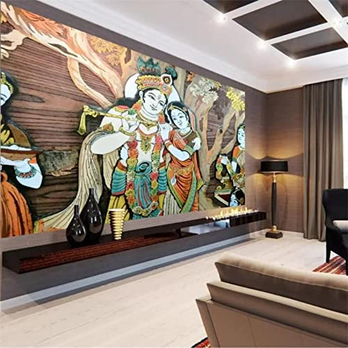 LHGBGBLN Tapete 3d Fototapete Indischer Brahmin Retro Palast Wandbild Tapete Dekoration Wandaufkleber Poster