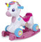 Clementoni - 17753 - Nuvola Dolce Unicorno - Ride On Educativo, Parlante in Italiano E Inglese, 3 in 1 (Cavalcabile, Centro attività, Dondolo), Primi Passi, Giocattolo 1 Anno - Made in Italy