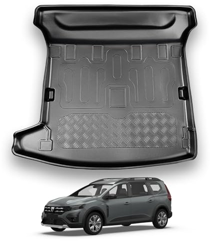 NOMAD Boot Liner Mat for Dacia Jogger 2021+ | Tailored PE Car Boot Protector Tray, Waterproof Raised Edge Trunk Mat, Easy Clean Cargo Floor Liner