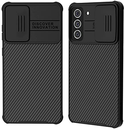 XTCASE Cover per Samsung Galaxy S23 5G Custodia, Protezione Copri Fotocamera Scorrevole Ultra Sottile Rigida Hard Antiurto Antigraffio Antiscivolo Shockproof Protettiva Case, Nero