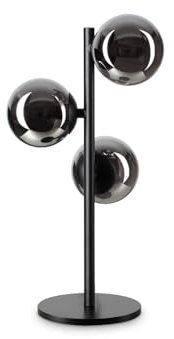 Ideal Lux PERLAGE 3 Light Globe Tischleuchte Schwarz, nicht dimmbar