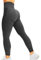 corcoar Sport Leggings Damen High Waist Seamless Hosen Gym Yoga Sport Leggings Booty Lifting Po Push Up Gym Sporthose Grau L