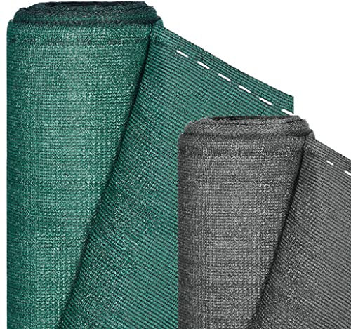 LumenTEC Schattiernetz 1,2m x 25m Roll, (Meterware) mit 62% Schattierwirkung, Schattiernetz Sichtschutz Windschutz Staubschutz Sonnenschutz, Abdunkelung für Gemüsegarten, Grün