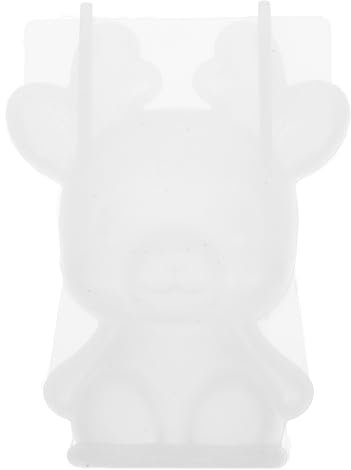 Amosfun 3D-Hirsch-Silikonform, Diy Epoxidharz GießForm, Antihaftbeschichtung, Wiederverwendbare Silikonform FüR Schokolade, SüßIgkeiten Und Tischdekoration