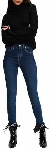 Karl Lagerfeld Jeans Damen High Rise Skinny Denim Washed Dark Blue 2830