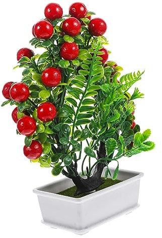 Zerodeko Obstbaum Dekor Zu Hause Kunststoff-obstbaum-Bonsai Reichtum, Glück, Gefälschter Obstbaum Simulation Bonsai-Ornament Künstlicher Apfelbaum Schaum Gefälschte Bonsais Weinschrank Büro