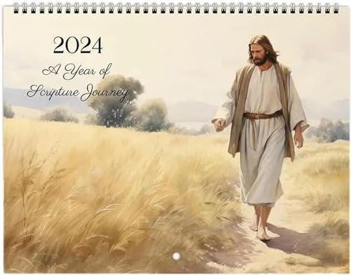 Jesus Kalender 2024 Bibelvers Wandkalender 2024 Christlicher Kalender 2024 Glaube Jesus Monatsplaner 2024 Inspirierendes religiöses Geschenk