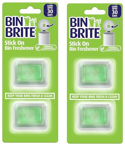 2 Pack - On Bin Deodorisers - Stick on Bin Freshner - Berry Blast - Citronella & Lemongrass Scents by Bin Brite (3, Cintronella & Lemon grass)