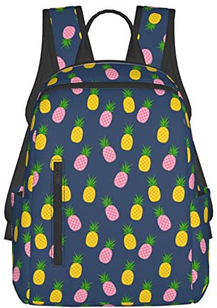 Ananas-Rucksack für Damen und Herren, lässiger Tagesrucksack, niedlicher Laptop-Rucksack, leichter Reiserucksack, Ananas, One size