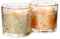 Dio only for you 2er Set Kerze im Glas mit Blumen Dekor | Windlicht Blumenwiese | 8x7,3 cm