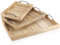 com-four® Ensemble de Plateaux 3 pièces en Bois de manguier - Planches décoratives avec poignées en métal - Plateaux de Service - Plateau en Bois en 3 Tailles (3 pièces - Plateau Bois de manguier)