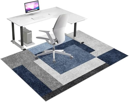 Tapis Chaise de Bureau, 150 x 180 cm Tapis de Protection pour Sols Durs, Tapis de Sol Bureau Tissu, Tapis de Chaise Gaming, Tapis Protège-Sol pour Chaise, Tapis de Sol pour Bureau Plancher de Bois