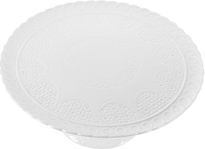 CRILSTYLEO Vassoio Per Torte in Ceramica Base Alta Espositore Per Snack E Dessert Leggero E Resistente Per Feste E Colazioni
