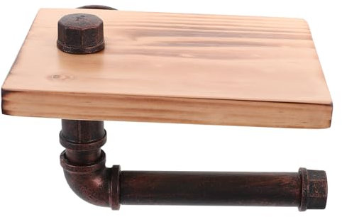 BUGUUYO Porte-Papier Toilette Mural De Style Industriel Vintage Support De Rangement pour Salle De Bain Porte-essuie-Tout Décoratif Couleur Aléatoire