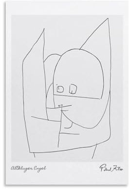 Paul Klee-Altkluger Engel Poster, Poster, Kunstdruck, Wandfoto, Malerei, Poster, Hängebild, Familiendekoration, 30 x 45 cm