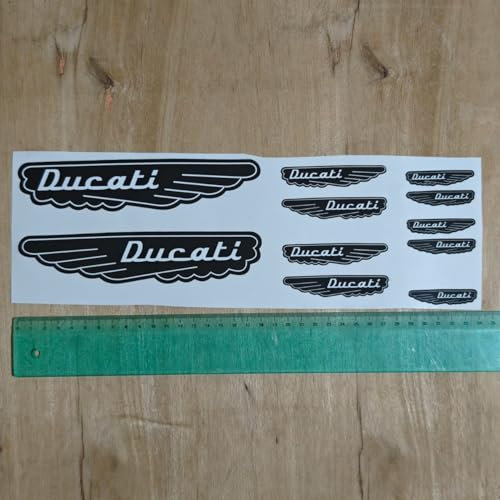 Zorkee adesivi adatti per VINTAGE DUCATI, confezione da 11 pezzi