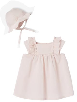 VERTBAUDET Coffret Robe et Capeline bébé Fille Rose pâle 12M(74CM)