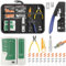 WildFun RJ45 Crimp Tool Kit, Ethernet Crimping Tool Set con 20PCS pasar a través de conectores y botas de protección, probador de cable de red, pelacables y cortador de alambre en una bolsa de tela