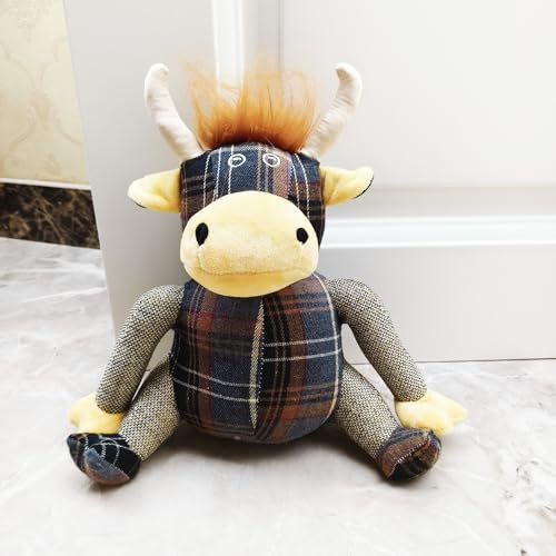 Interior Door Stopper Fabric Doorstops Decorative Animal (Cow)