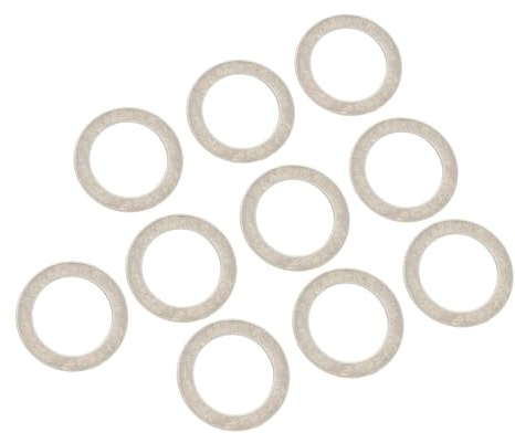 NONGYU 10 Stück Fahrrad-Abstandshalter, Edelstahl, Pedal-Unterlegscheibe, Abstandshalter, Fahrradpedal-Dichtungen, Kurbel, Abstandshalter, Rennrad-Zubehör