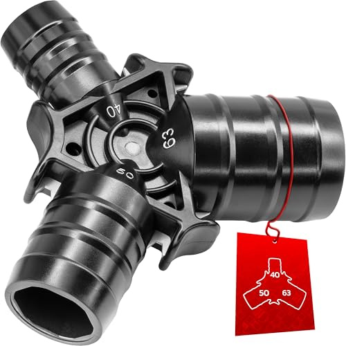 BOOPARTS – Kalibrierer & Entgrater Ø40/50/63 mm für Verbundrohr | Rohrkalibrierer für große Aluverbundrohre & Mehrschichtverbundrohre | Rohr entgraten, kalibrieren & anfasen