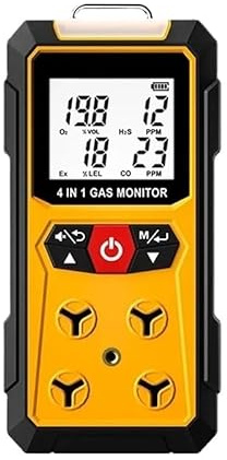 Medidor Detector de Gas 4 en 1 Oxígeno O2 Monóxido de Carbono CO H2S Ex Analizador de Gases combustibles