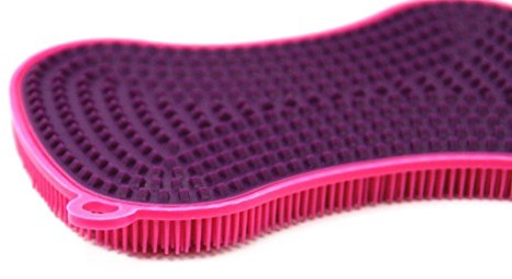 Kochblume Scrubby | Reinigungsschwamm aus Silikon | Premium-Silikon & BPA frei| Hitzebeständig | Spülmaschinenfest | Für leichte und hartnäckige Verschmutzung | Farbe: pink/lila