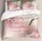 Lunarable Koi Fish Bettbezug-Set, Sakura Blossom in Japan mit Kreaturkultur Natur Orient, dekoratives 3-teiliges Bettwäsche-Set mit 2 Kissenbezügen, Queen-Size-Größe, Hellrosa