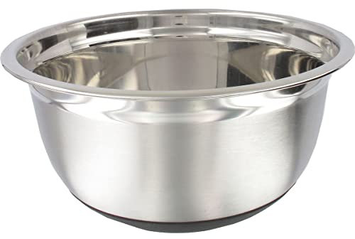 Zenker 29607 - Cuenco para batir y batir repostería, base antideslizante, acero inoxidable, 24 cm