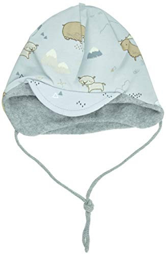 maximo Baby-Jungen 85500-019200, Schildmütze mit Band Mütze, Mehrfarbig (Nebelgrau-Braun-Mammut 68), 43