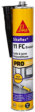 Sikaflex 11 FC Evolution Noir, Mastic-colle multi-usages, haute performance pour joints et collages, mastic intérieur et extérieur, mastic polyuréthane PU, 300ml