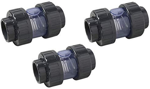 well2wellness® PVC-Kegelrückschlagventil transparent Rückschlagventil transparent 50mm - 3 Stück (200220-2)