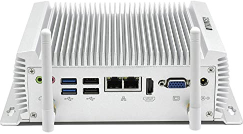 HISTTON Fanless Mini PC, Industrial PC Dual nuc i7 4500U with Windows 10 /Linux Ubuntu, 4GB RAM, 64GB SSD, 4*RS232 COM, 2*RS485 COM, 2*LAN, HDMI, VGA, WiFi