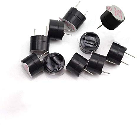 QMseller DC 3V Active Buzzer 2 Terminals for Arduino Raspberry Pi,Magnetic Electronic Continous Long Beep Tone Alarm Sounder Pack of 10