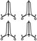 3.5 Inch Black Mini Iron Stand Cookie Holder Display Stand Place Card Holder Display Easels at Weddings, Birthday Party（4 pack）