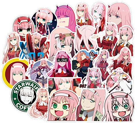 ALTcompluser 50 stk Anime DARLING in the FRANXX Stickers Wasserdicht Vinyl Aufkleber für Laptop, Macbook, Gepäck, Skateboard