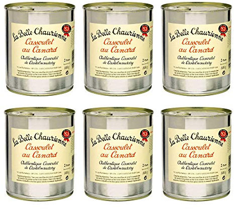 Cassoulet Bohneneintopf mit Ente Vorteilspack | 6 Dosen à je 840g | Cassoulet au Canard authentique de Castelnaudary