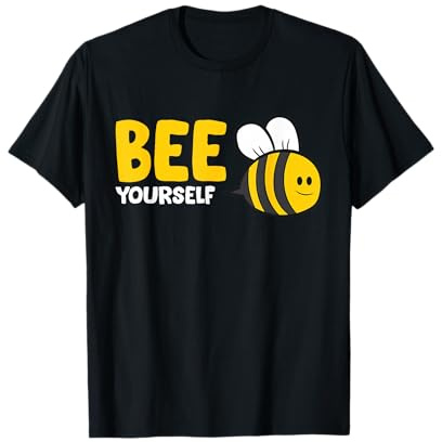 Regali carini per gli amanti delle api e del miele Ape Yourself Bee Lover I Love Bees Maglietta Unisex Adulto Nero T-Shirt Cotone a tema api Stampa con api Manica corta Maglietta Small