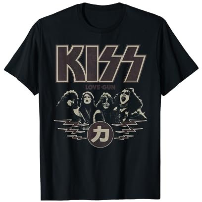 KISS - Love Gun Japan T-Shirt für Mädchen, Schwarz, S