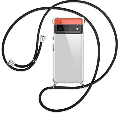 mtb more energy® Handykette kompatibel mit Google Pixel 6 Pro (6.67'') - schwarz - Smartphone Hülle zum Umhängen - Anti Shock Full TPU Case