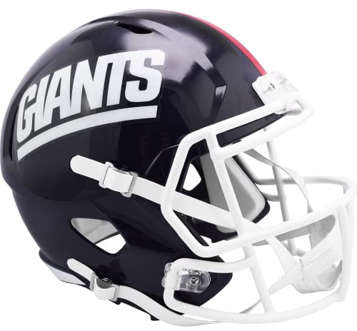 Riddell Giants 1981 bis 1999 Throwback Revolution Speed Mini-Fußballhelm für Erwachsene - Offizielle Farben und Aufkleber, Dekorative Miniatur, Fans & Collectibles, Adults