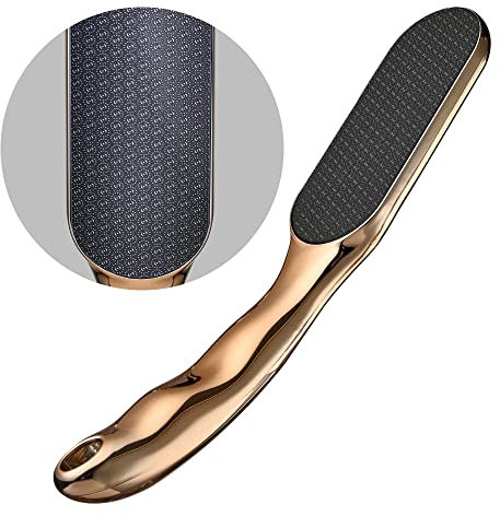 KUMBAZZ Glass Foot File for Dead Skin, Foot Callus Remover with Glass Etching Technology, Nano Glass Foot File Heel Scraper,Gently for Foot Pedicure Tools,Wet and Dry Feet,Gold