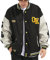 GIJOVANA College Jacke Herren mit Stickerei Übergangsjacke Damen Sportjacke Baseball Jacken Herbst Winter(Schwarz,L)